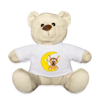 HYÄNE - MOND - TIER - KIND - BABY - Teddy - Weiß - Vorne