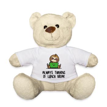 Faul Tier Säugetier Humorvoll Faultier Statement - Teddy - Weiß - Vorne