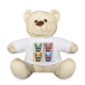 Bulldoggen Bild Abstrakt - Teddy - Weiß - Vorne