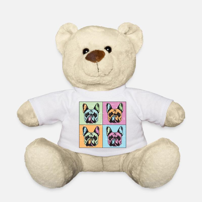 Bulldoggen Bild Abstrakt - Teddy - Weiß
