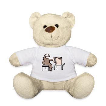 Late Riser Mammals Sloth Jungle Animal - Teddy Bear - white - Front