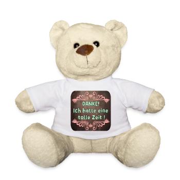 DANKESCHÖN GESCHENKE ZUM ABSCHIED - SPRUCH - Teddy - Weiß - Vorne