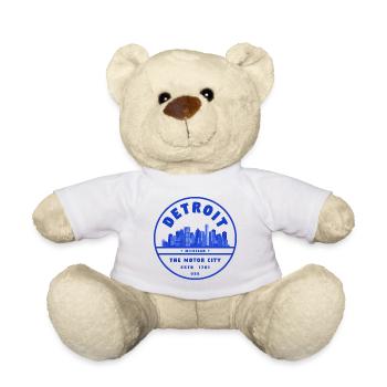 Detroit États-Unis - Nounours - blanc - Devant