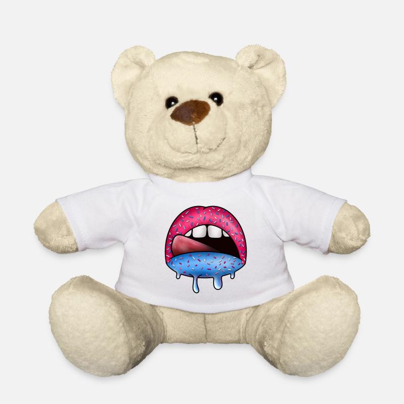 Zuckerlippen Neon Tropfkunst - Teddy - Weiß