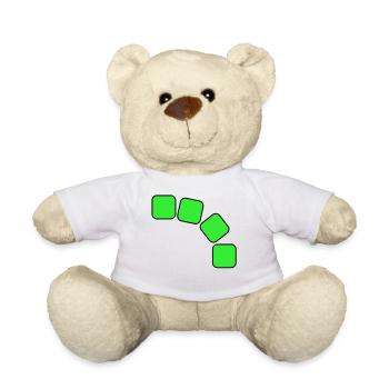 Grüne Quadrate Sequenz - Teddy - Weiß - Vorne