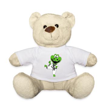KROKODIL - KARATE - JUDO - SPORT - TIER - Teddy - Weiß - Vorne