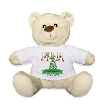 Weihnachtsbaum mit Weihnachtssternen Weihnachten - Teddy - Weiß - Vorne