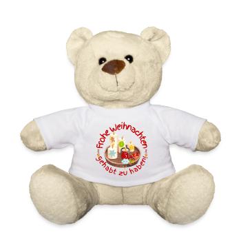 Fünfte Kerze brennt Weihnachten verpennt - Teddy - Weiß - Vorne