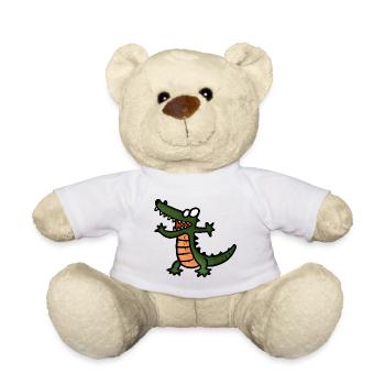 Krokodil-Reptil - Teddy - Weiß - Vorne