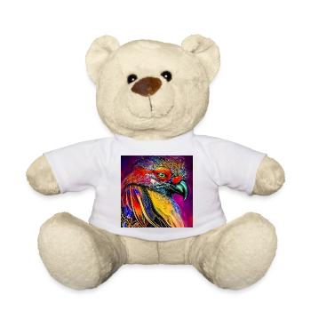 Wonderful colorful crow - Teddy Bear - white - Front