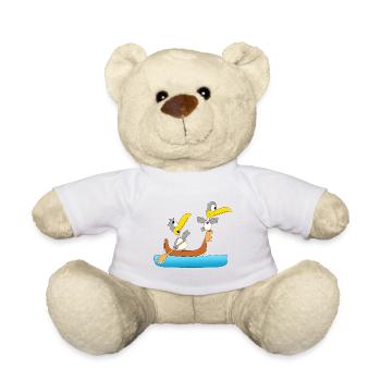 MÖWEN - BOOT - SCHIFF - GONDOLIERE - LIEBE - Teddy - Weiß - Vorne