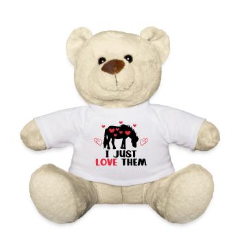 Herz Pferde Statement Islandpferde Pferdeliebe - Teddy - Weiß - Vorne