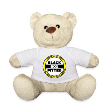 Please Be Patient - Black Box Fitted - Teddy Bear - white - Front