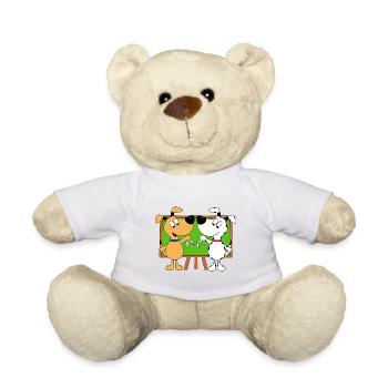 HUNDE - SCHULE - SCHÜLER - MATHE - RECHNEN - Teddy - Weiß - Vorne