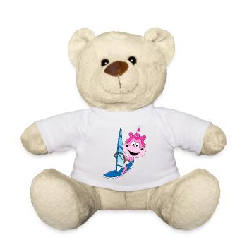 EINHORN - WINDSURFER - SURFER - WASSERSPORT - Teddy - Weiß - Vorne