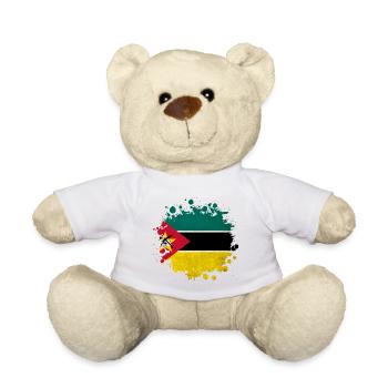 Mozambique blob flag design - Teddy Bear - white - Front