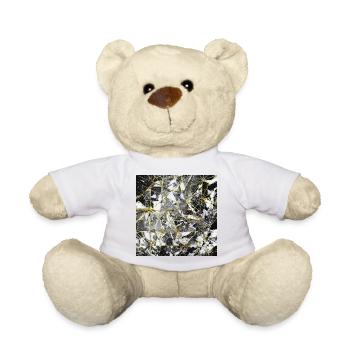 Marmor Schwarz Gold Geometrisches Muster - Teddy - Weiß - Vorne