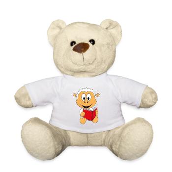 SCHAF - BUCH - LESEN - GESCHICHTE - VORLESEN - Teddy - Weiß - Vorne