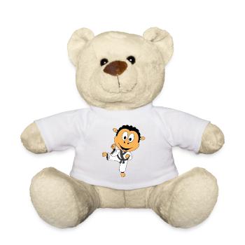 SCHWARZES SCHAF - JUDO - SPORT - KARATE - TIER - Teddy - Weiß - Vorne
