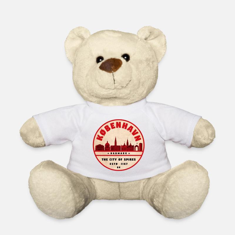 København Retro Stadt Silhouette - Teddy - Weiß