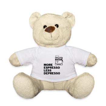 MORE ESPRESSO LESS DEPRESSO - Teddy - Weiß - Vorne