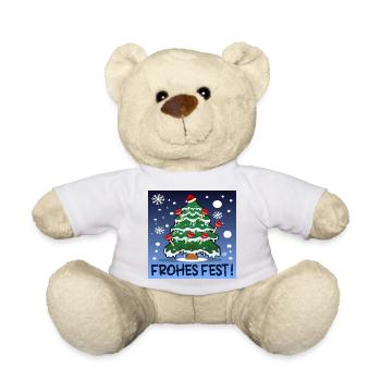 WEIHNACHTSTANNENBAUM ABFLUSSSAUGER KLEMPNER - Teddy - Weiß - Vorne