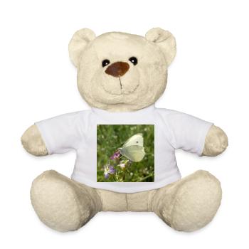 Weißer Schmetterling auf rosa Blüte - Teddy - Weiß - Vorne
