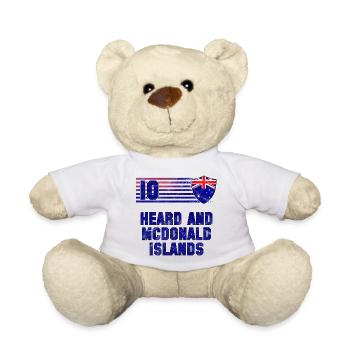 Heard and McDonald Islands Football Team - Teddy Bear - white - Front