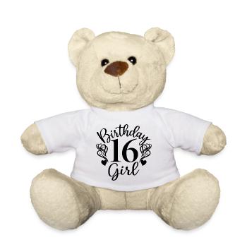 16. Geburtstag Frauen Ihr Geburtstagskind 16 Jahre alt - Teddy - Weiß - Vorne