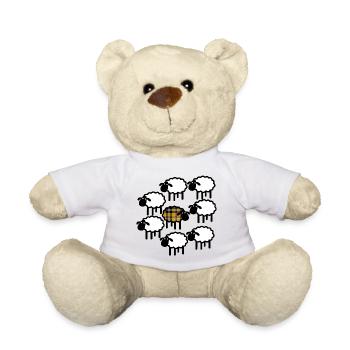 Les moutons de Cornouaillais ne suivent pas le troupeau - Nounours - blanc - Devant