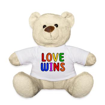 Lgbt Liebe Statement Regenbogen Schwul Lesbisch - Teddy - Weiß - Vorne