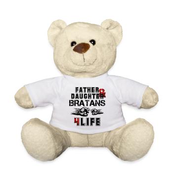 Father and daughter Bratan's gift for life - Teddy Bear - white - Front