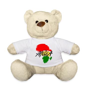 Africa Afro Portrait Pop Art - Teddy Bear - white - Front