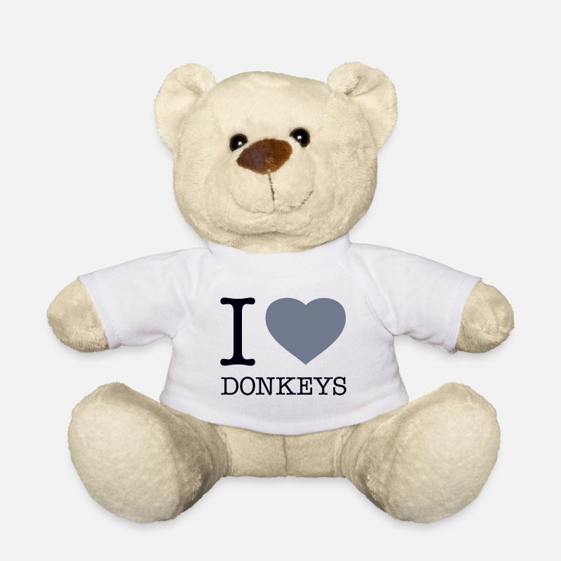 I LOVE DONKEYS - Teddy - Weiß