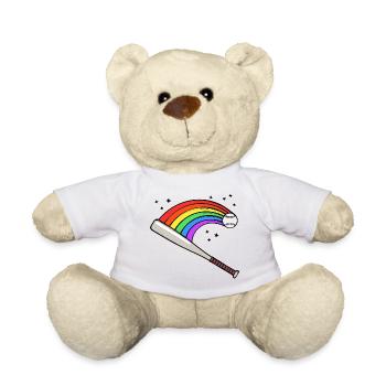 Regenbogenfahne Rechte Homosexueller Lgbt Lesben - Teddy - Weiß - Vorne