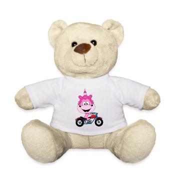 EINHORN - MOTORRAD - BIKER - MOTORSPORT - Teddy - Weiß - Vorne