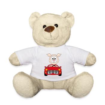 LAMA - ALPAKA - AUTO - TIER - TIERISCH - Teddy - Weiß - Vorne