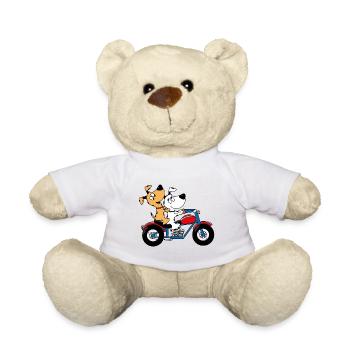 HUNDE - MOTORRAD - BIKER - TIERE - LIEBE - Teddy - Weiß - Vorne
