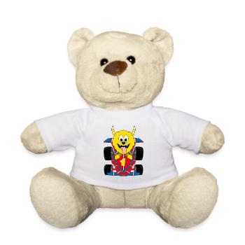 AUTO - MONSTER - RENNWAGEN - MOTORSPORT - SPORT - Teddy - Weiß - Vorne