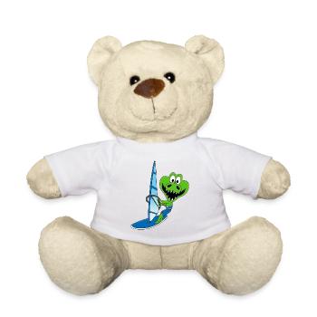 WINDSURFER - SURFER - KROKODIL - WASSERSPORT - Teddy - Weiß - Vorne