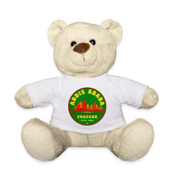 Addis Ababa Emblem Stadt-Silhouette 1886 - Teddy - Weiß - Vorne