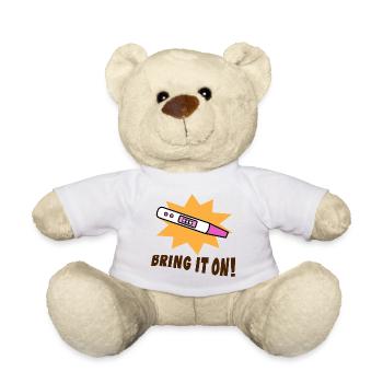 Grossesse Mère Déclaration Bébé - Nounours - blanc - Devant