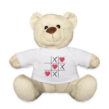 Tic Tac Toe der Liebe - Teddy - Weiß - Vorne