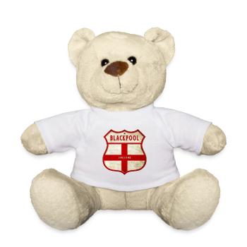 Blason de Blackpool, Angleterre - Nounours - blanc - Devant