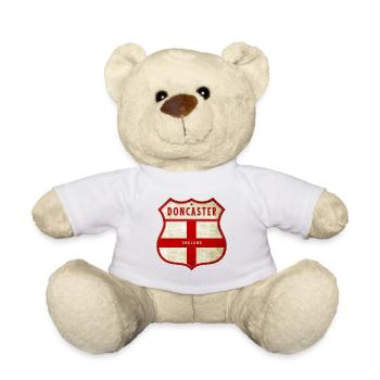 Doncaster Angleterre Drapeau Armoiries - Nounours - blanc - Devant