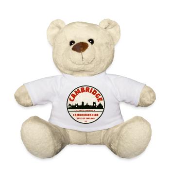 Cambridge Skyline East England Vintage - Teddy Bear - white - Front