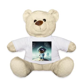 Le petit astronaute sur une planète - Nounours - blanc - Devant