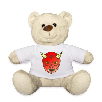 tolle asia tees, oni maske - Teddy - Weiß - Vorne