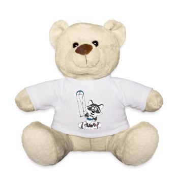 WASCHBÄR - KITER - KITESURFER - KITE - KITEN - Teddy - Weiß - Vorne