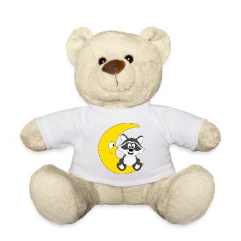 WASCHBÄR - MOND - TIER - KIND - BABY - Teddy - Weiß - Vorne